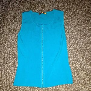 blue party tank top